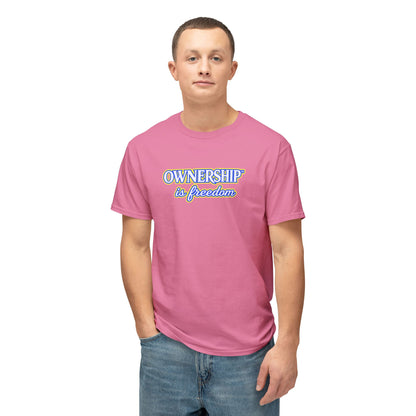 OWNERSHIP IS FREEDOM™ Unisex T-Shirt | Personal Growth Graphic Tee | Self-Leadership Shirt | Inspirational Quote Apparel | Sunnyside Life™