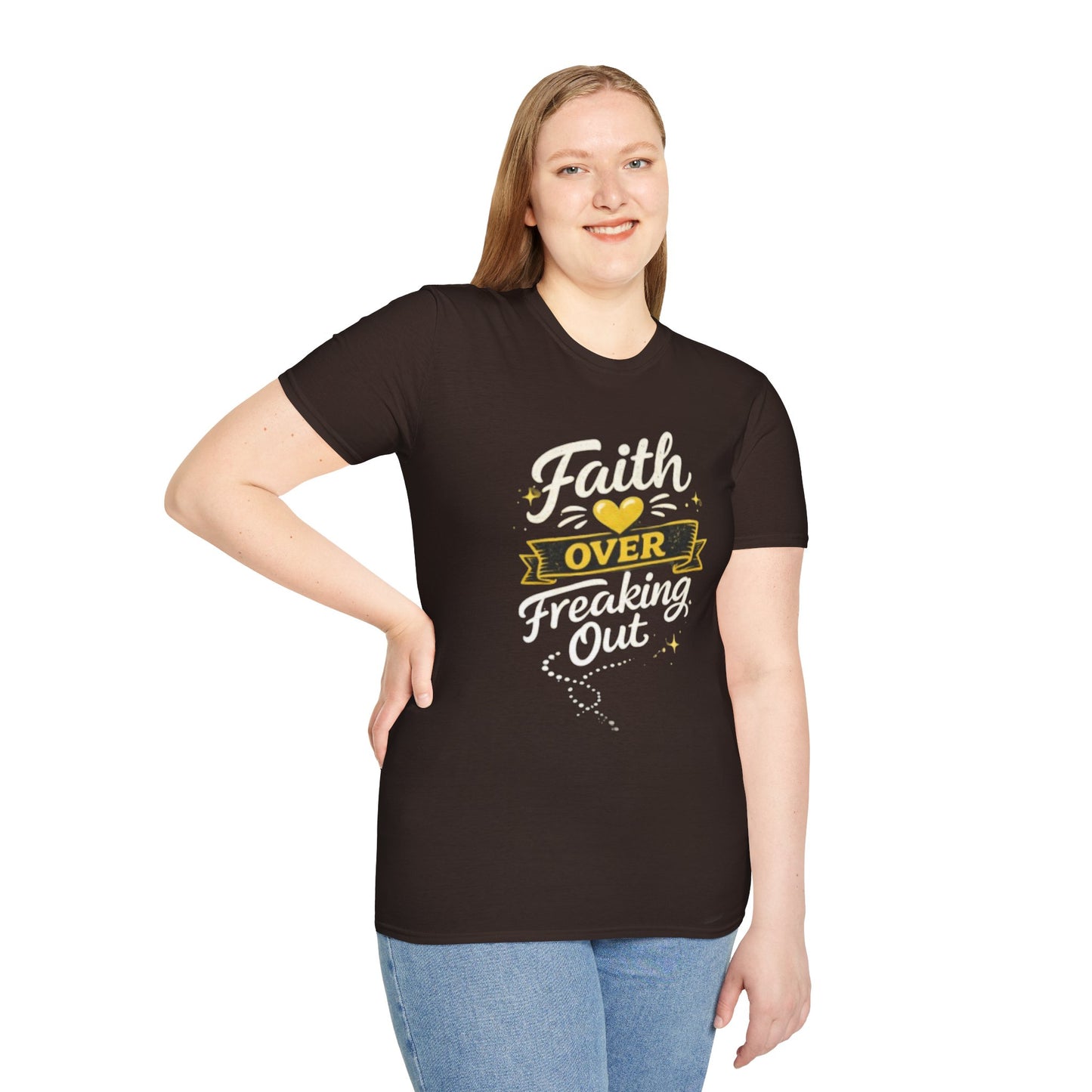 Unisex T-Shirt — "Faith Over Freaking Out" Inspirational Graphic Tee