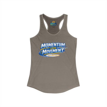 MOMENTUM LOVES MOVEMENT™ Racerback Tank Top – Start Where You Are | Motivational Women’s Tank