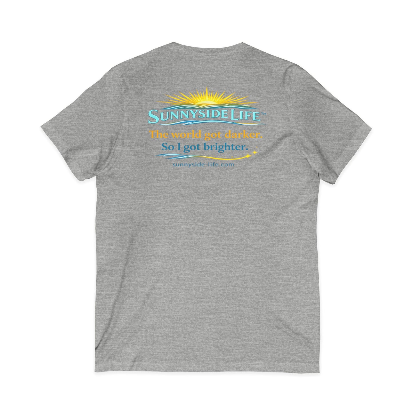 The Ego Hates Mirrors™ Unisex V-Neck | Sunnyside Life™ Self-Awareness Tee