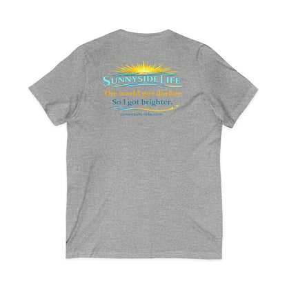 The Ego Hates Mirrors™ Unisex V-Neck | Sunnyside Life™ Self-Awareness Tee
