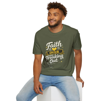 Unisex T-Shirt — "Faith Over Freaking Out" Inspirational Graphic Tee