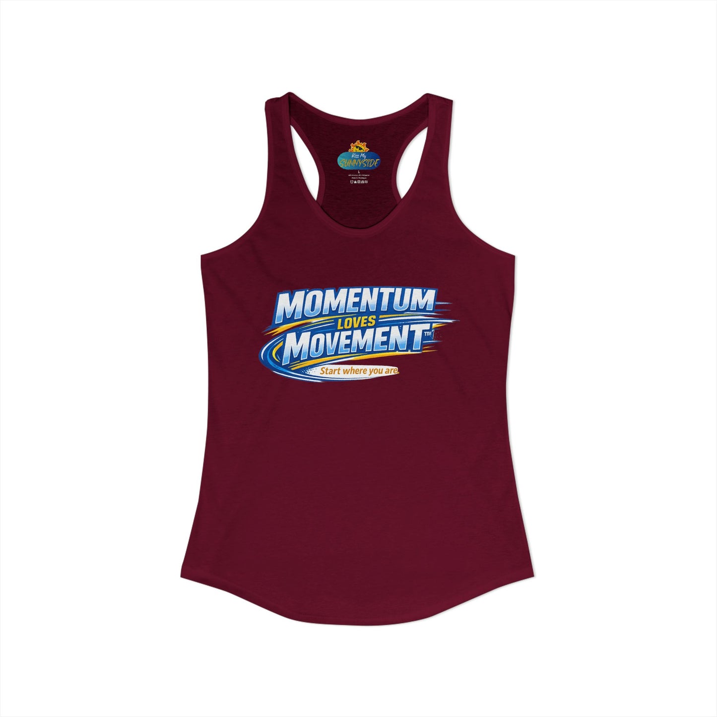 MOMENTUM LOVES MOVEMENT™ Racerback Tank Top – Start Where You Are | Motivational Women’s Tank