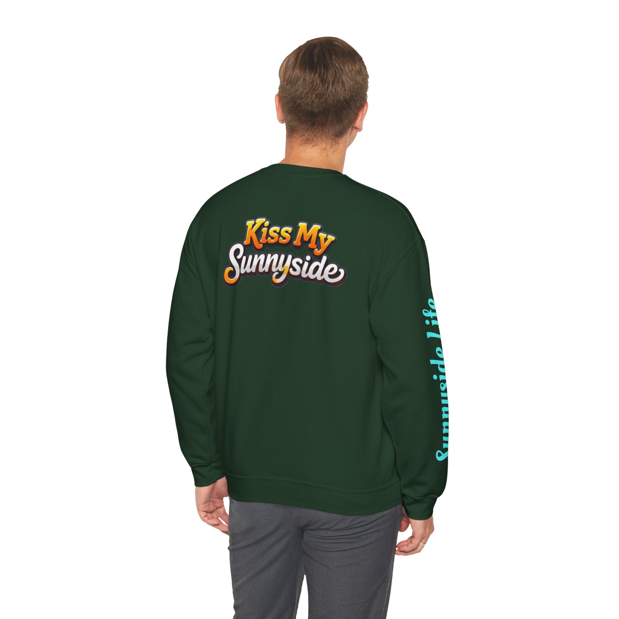 SHIFT Crewneck Sweatshirt — 'Shift Happens / Kiss My Sunnyside' Retro Graphic Pullover