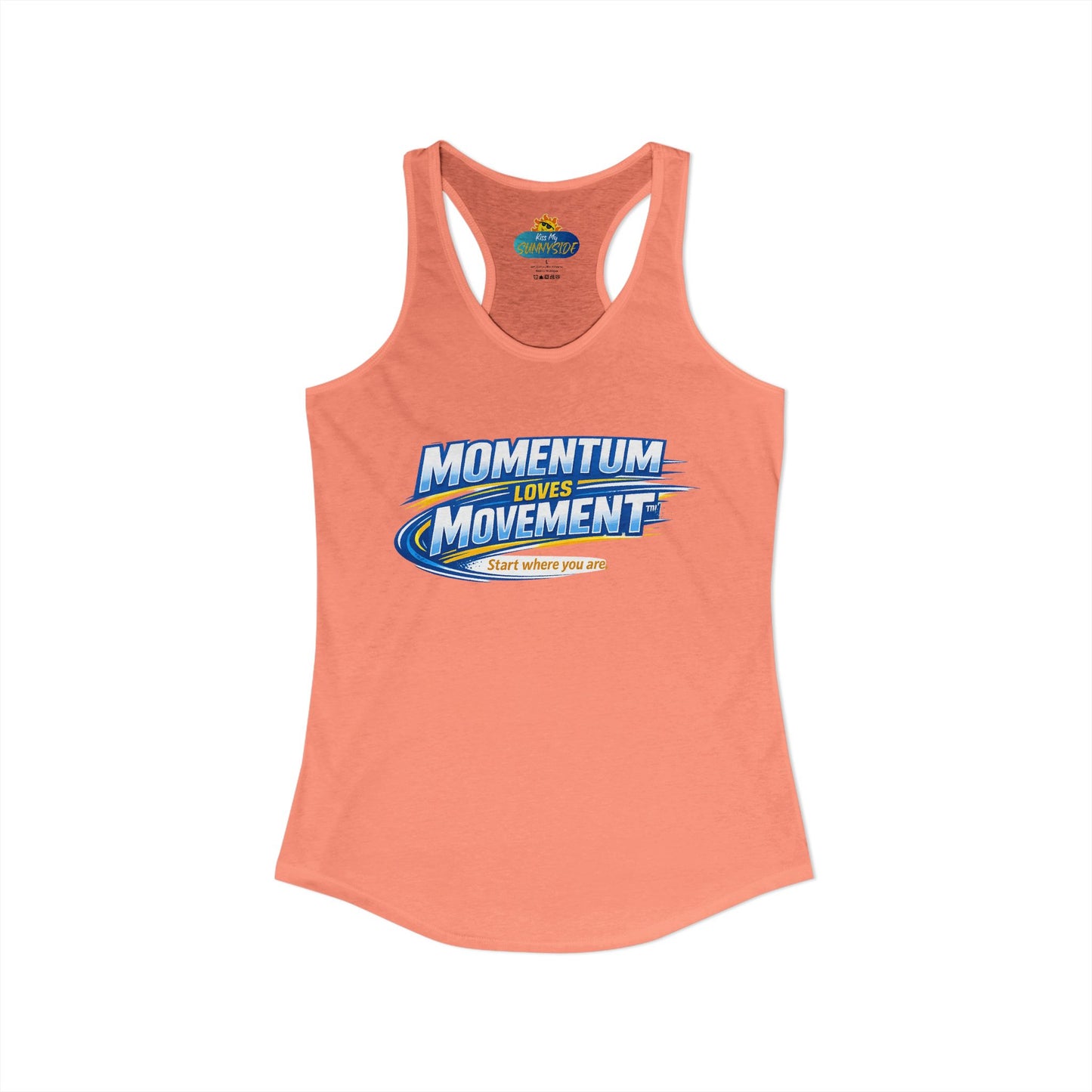 MOMENTUM LOVES MOVEMENT™ Racerback Tank Top – Start Where You Are | Motivational Women’s Tank