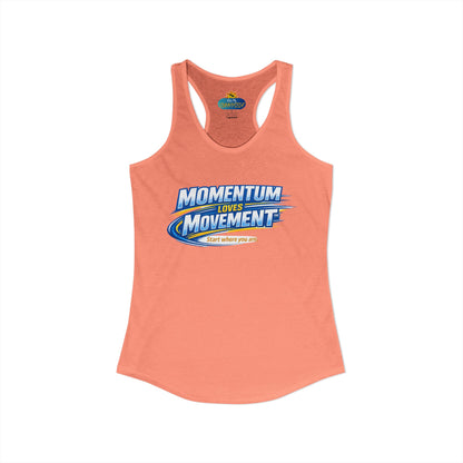 MOMENTUM LOVES MOVEMENT™ Racerback Tank Top – Start Where You Are | Motivational Women’s Tank