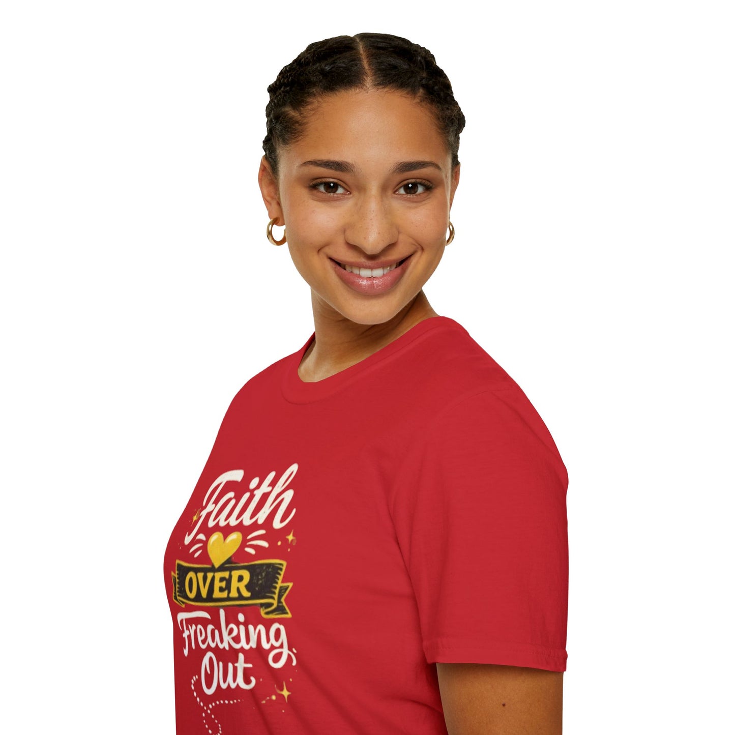 Unisex T-Shirt — "Faith Over Freaking Out" Inspirational Graphic Tee