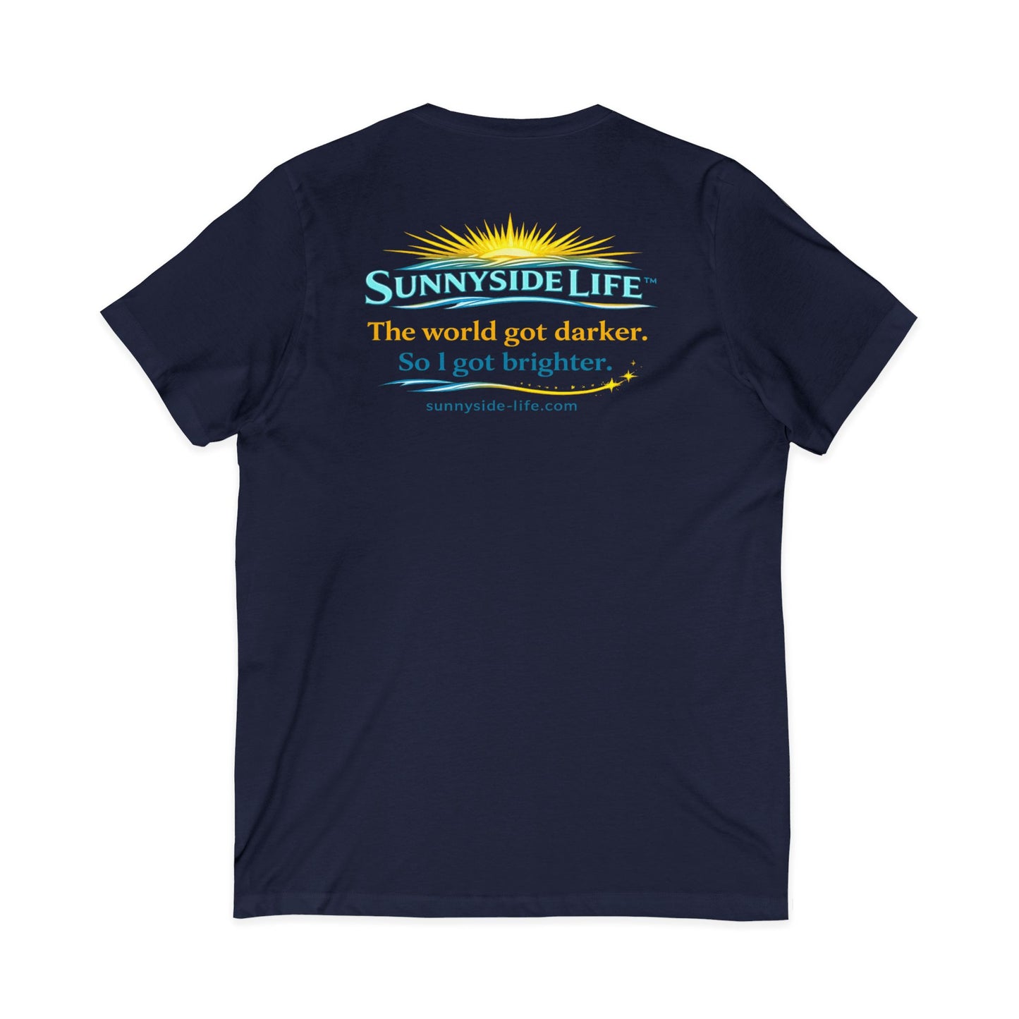 The Ego Hates Mirrors™ Unisex V-Neck | Sunnyside Life™ Self-Awareness Tee