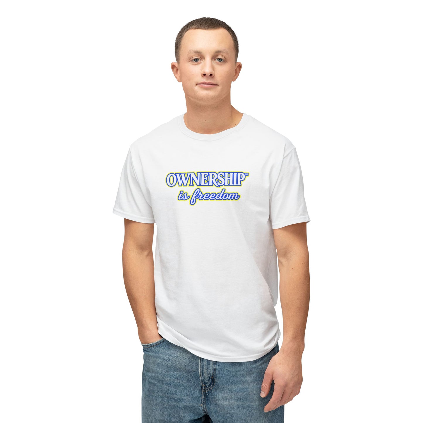 OWNERSHIP IS FREEDOM™ Unisex T-Shirt | Personal Growth Graphic Tee | Self-Leadership Shirt | Inspirational Quote Apparel | Sunnyside Life™