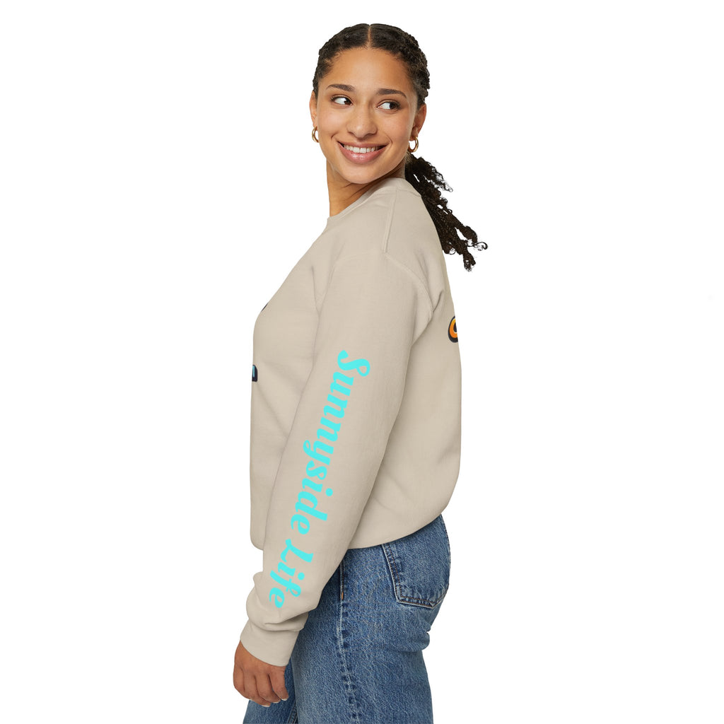 SHIFT Crewneck Sweatshirt — 'Shift Happens / Kiss My Sunnyside' Retro Graphic Pullover