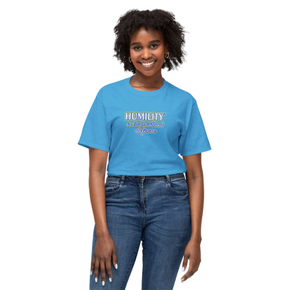 HUMILITY IS TRUTH WITHOUT DEFENSE™ Unisex T-Shirt | Faith & Growth Graphic Tee | Christian Inspirational Shirt | Personal Growth Apparel | Sunnyside Life™