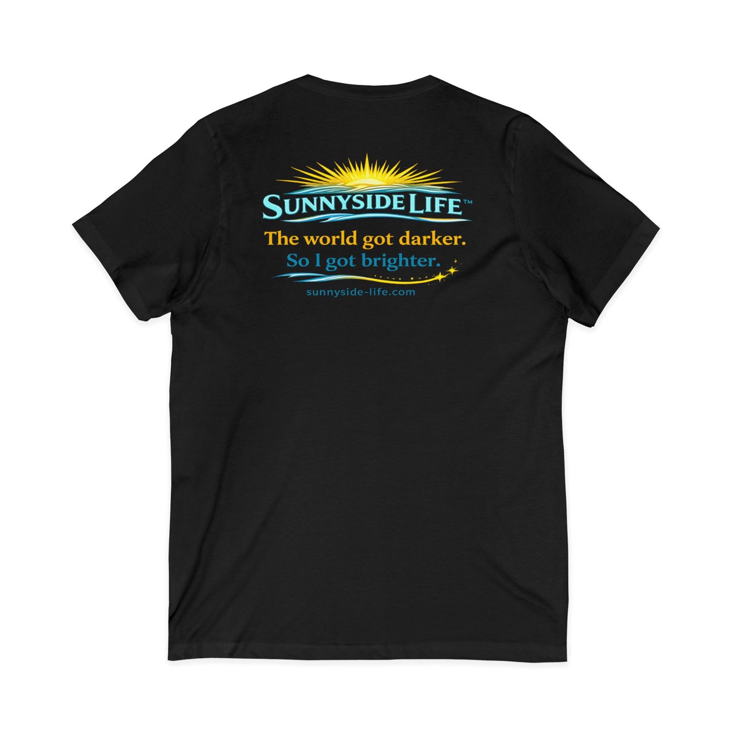 The Ego Hates Mirrors™ Unisex V-Neck | Sunnyside Life™ Self-Awareness Tee