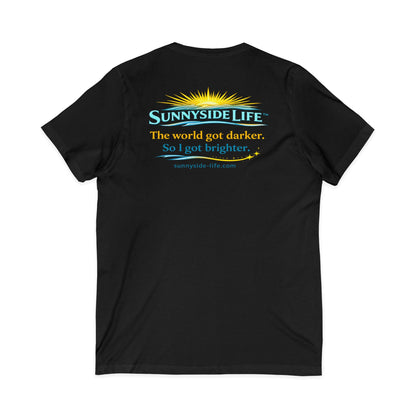 The Ego Hates Mirrors™ Unisex V-Neck | Sunnyside Life™ Self-Awareness Tee