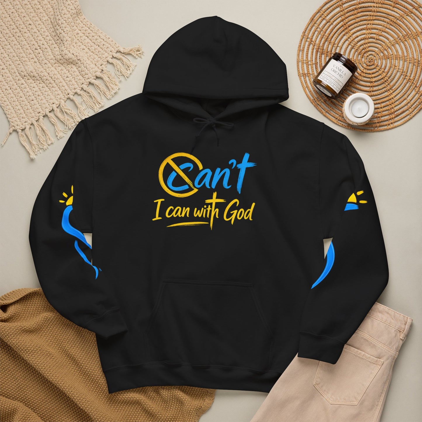 I Can With God™ Christian Hoodie | Faith-Based Inspirational Sweatshirt | Motivational Religious Pullover | Sunnyside Life™